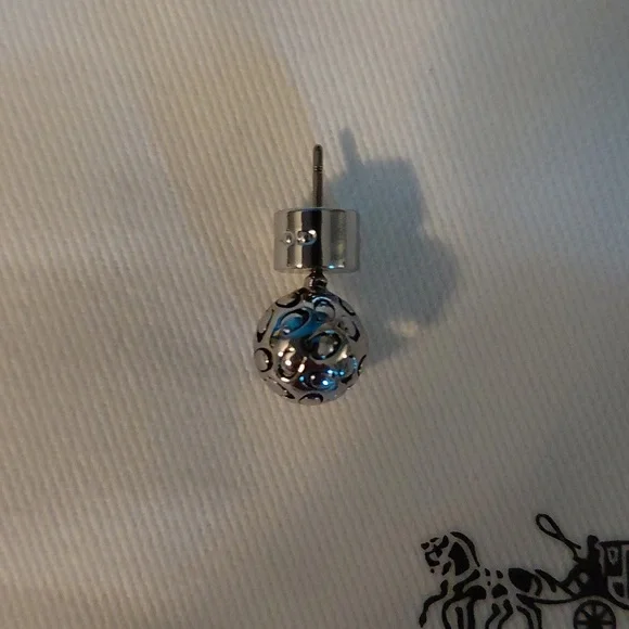 NWT Coach Silver and Black Stud Earrings - Picture 4 of 4